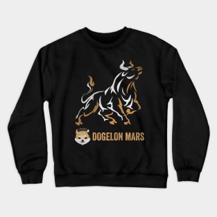 Vintage Bull Market Dogelon Mars Coin To The Moon Crypto Token Cryptocurrency Wallet Birthday Gift For Men Women Kids Crewneck Sweatshirt